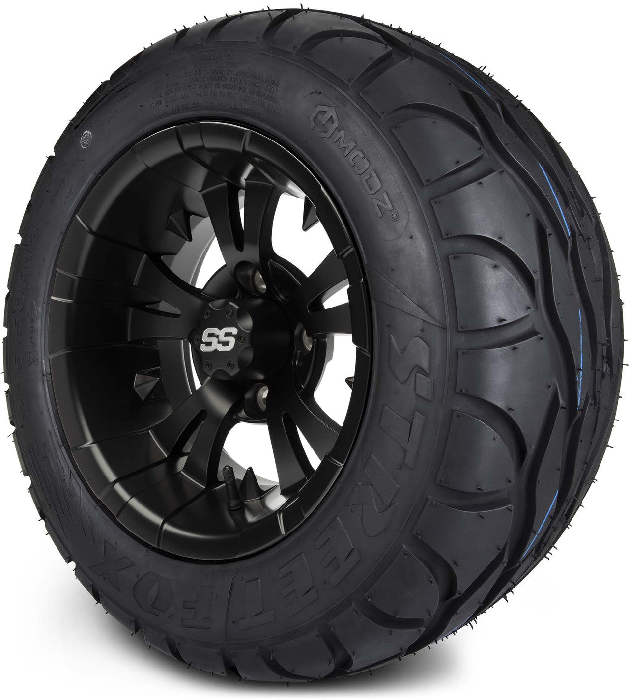 MODZ® 12" Vampire Matte Black Wheels & Street Tires Combo