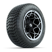 GTW® Nexus Black/Silver 12 in Wheels with 215/40-12 Excel Classic Street Tires – Full Set