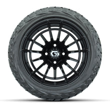 GTW Boost Gloss Black 14 in Wheels with 23x10.00-R14 Maverick All-Terrain Tires – Full Set