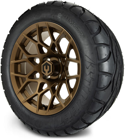 MODZ® 14" Blitz Matte Bronze Wheels & Street Tires Combo