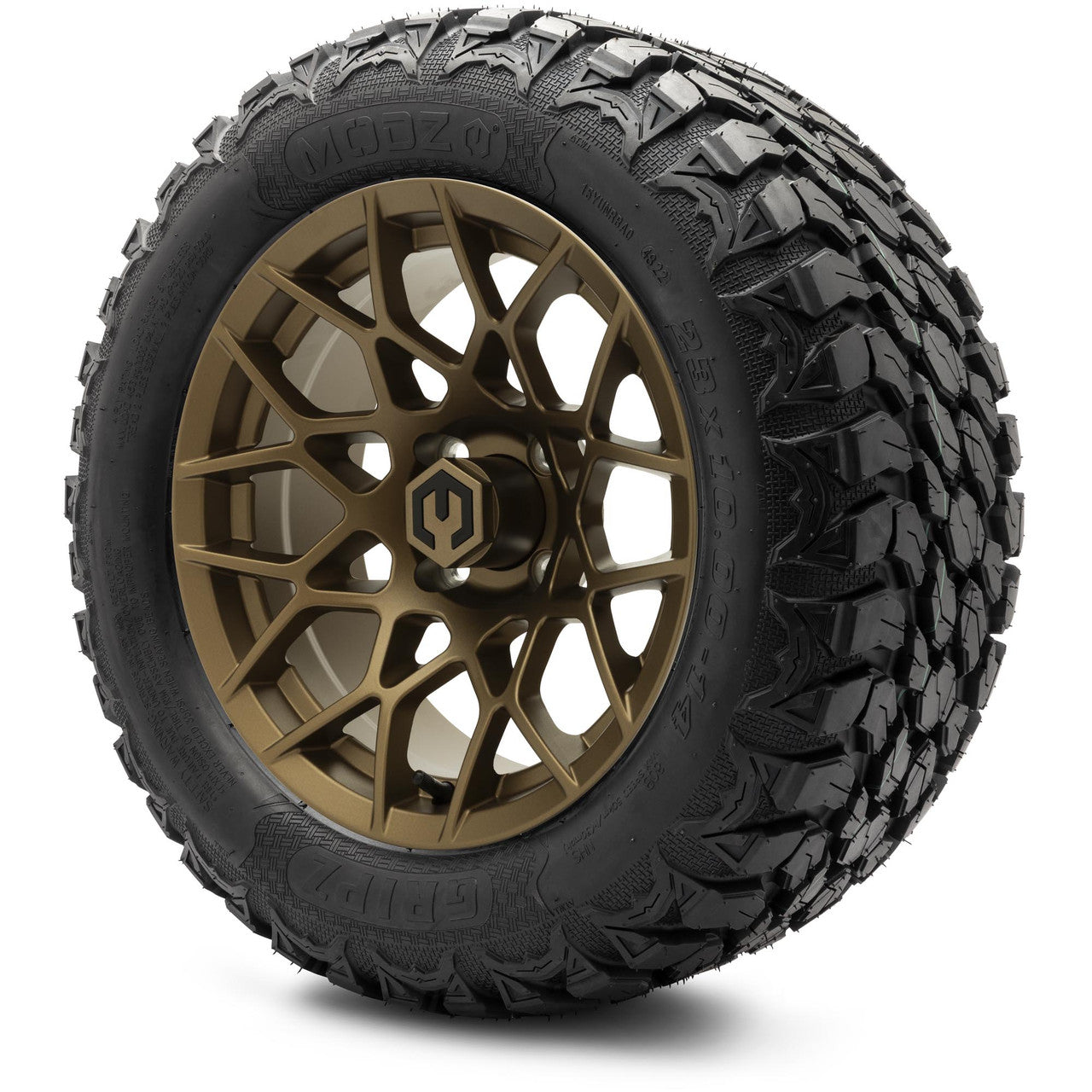 MODZ® 14" Blitz Matte Bronze Wheels & Off-Road Tires Combo