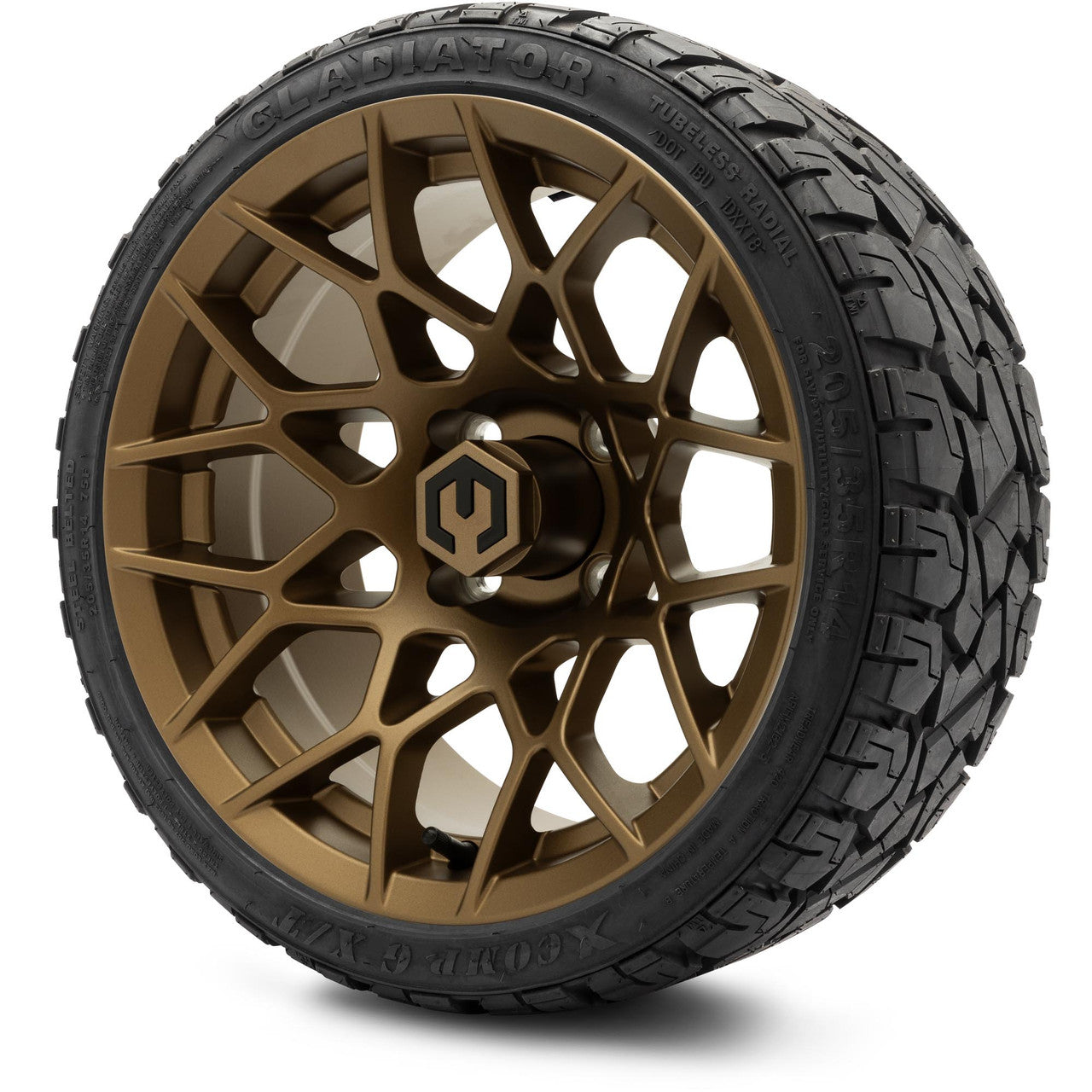 MODZ® 14" Blitz Matte Bronze Wheels & Off-Road Tires Combo