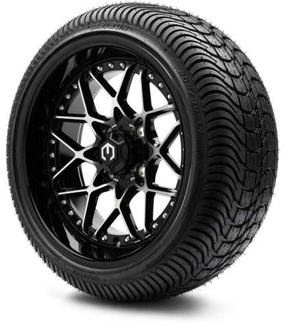 MODZ® 14" Formula Machined Black Wheels & Street Tires Combo