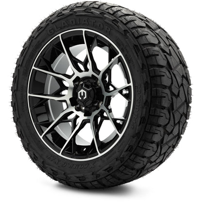 MODZ® 14" Chaos Machined Black Wheels & Off-Road Tires Combo
