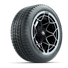 GTW® Nexus Gloss Black/Silver 14 in Wheels with 205/30-14 Fusion Street Tires – Full Set