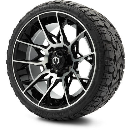 MODZ® 14" Chaos Machined Black Wheels & Off-Road Tires Combo