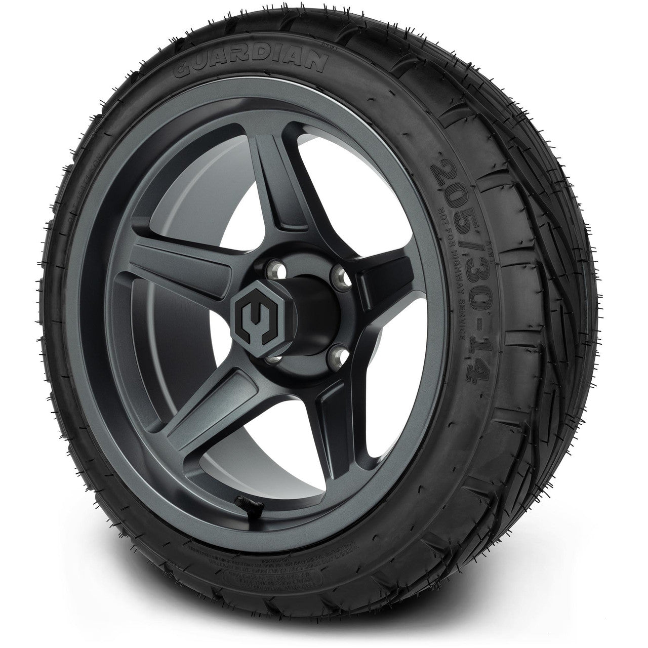 MODZ® 14" Drift Gunmetal Wheels & Street Tires Combo