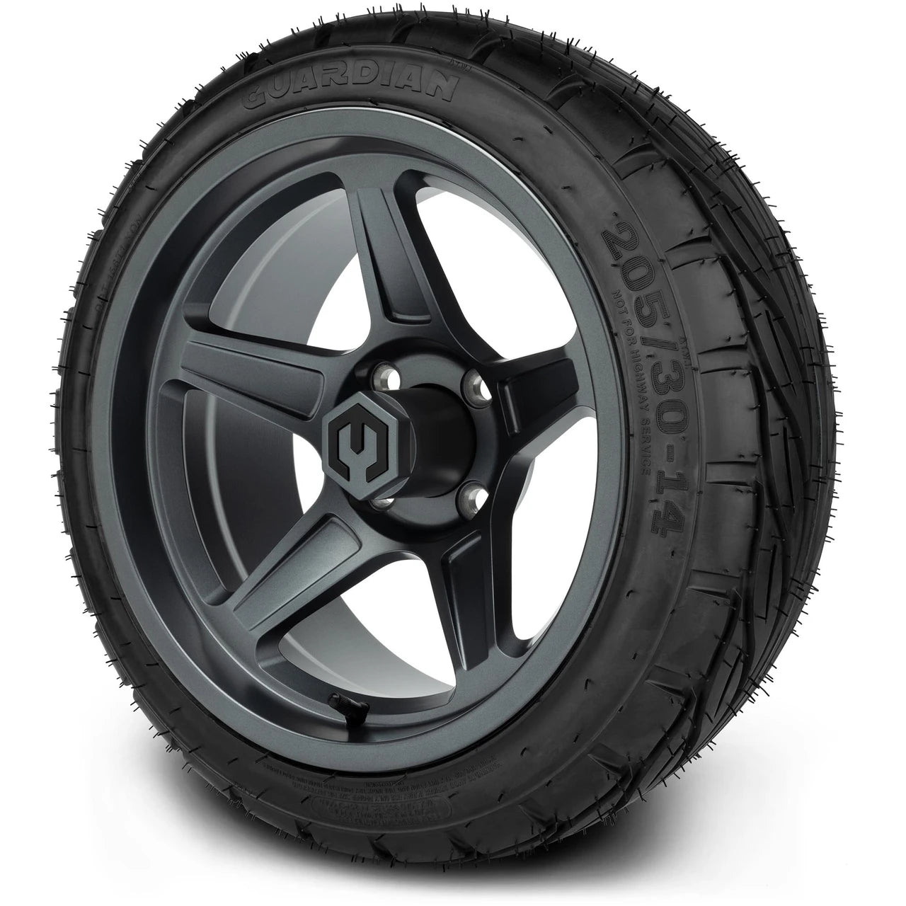 MODZ® 14" Drift Gunmetal Wheels & Street Tires Combo