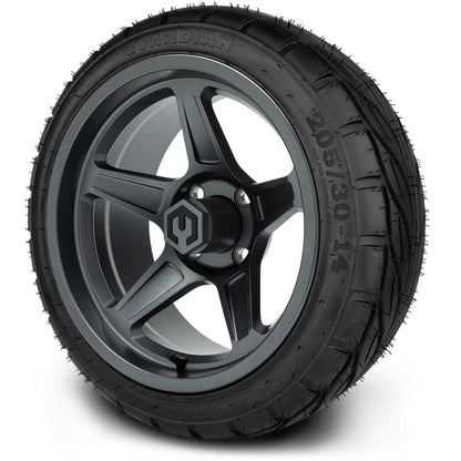 MODZ® 14" Drift Gunmetal Wheels & Street Tires Combo