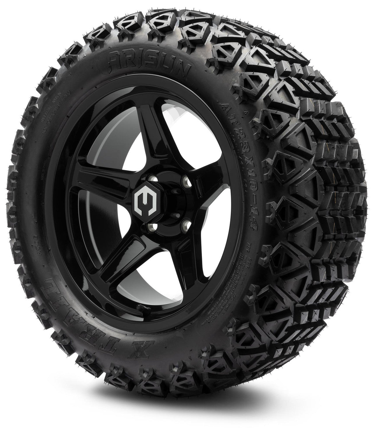 MODZ® 14" Drift Glossy Black Wheels & Off-Road Tires Combo
