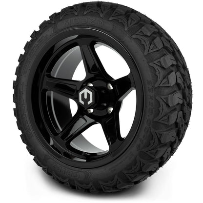 MODZ® 14" Drift Glossy Black Wheels & Off-Road Tires Combo