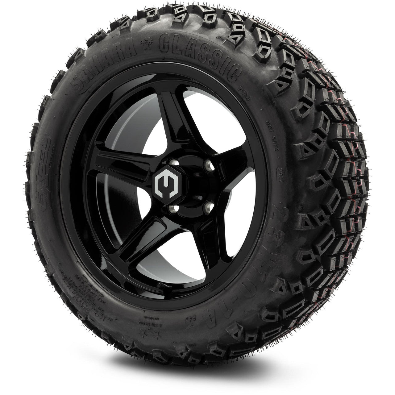 MODZ® 14" Drift Glossy Black Wheels & Off-Road Tires Combo