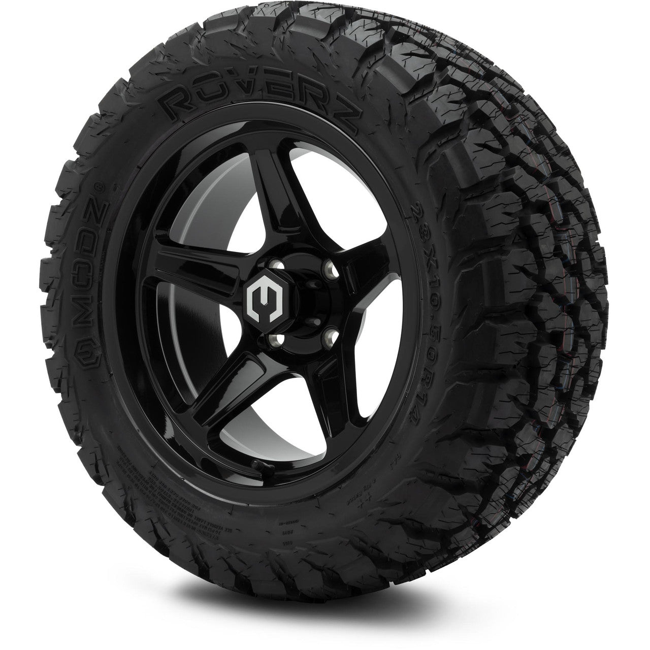 MODZ® 14" Drift Glossy Black Wheels & Off-Road Tires Combo