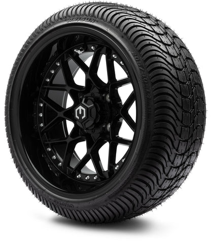 MODZ® 14" Formula Glossy Black Wheels & Street Tires Combo
