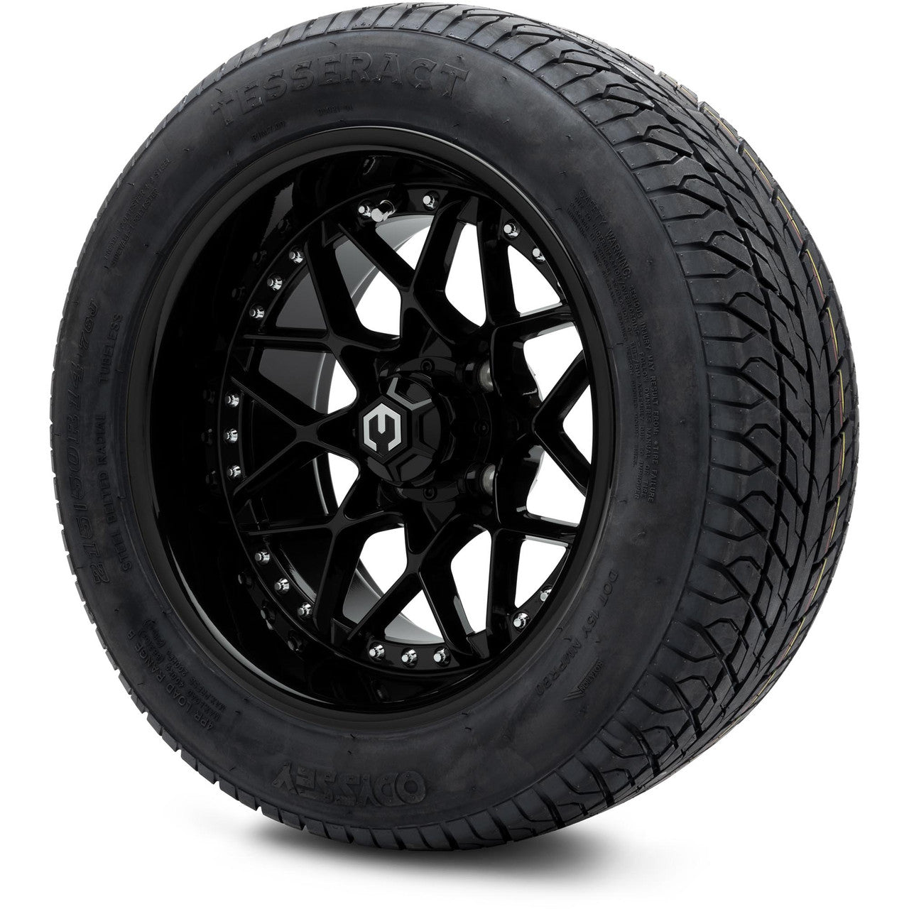 MODZ® 14" Formula Glossy Black Wheels & Street Tires Combo