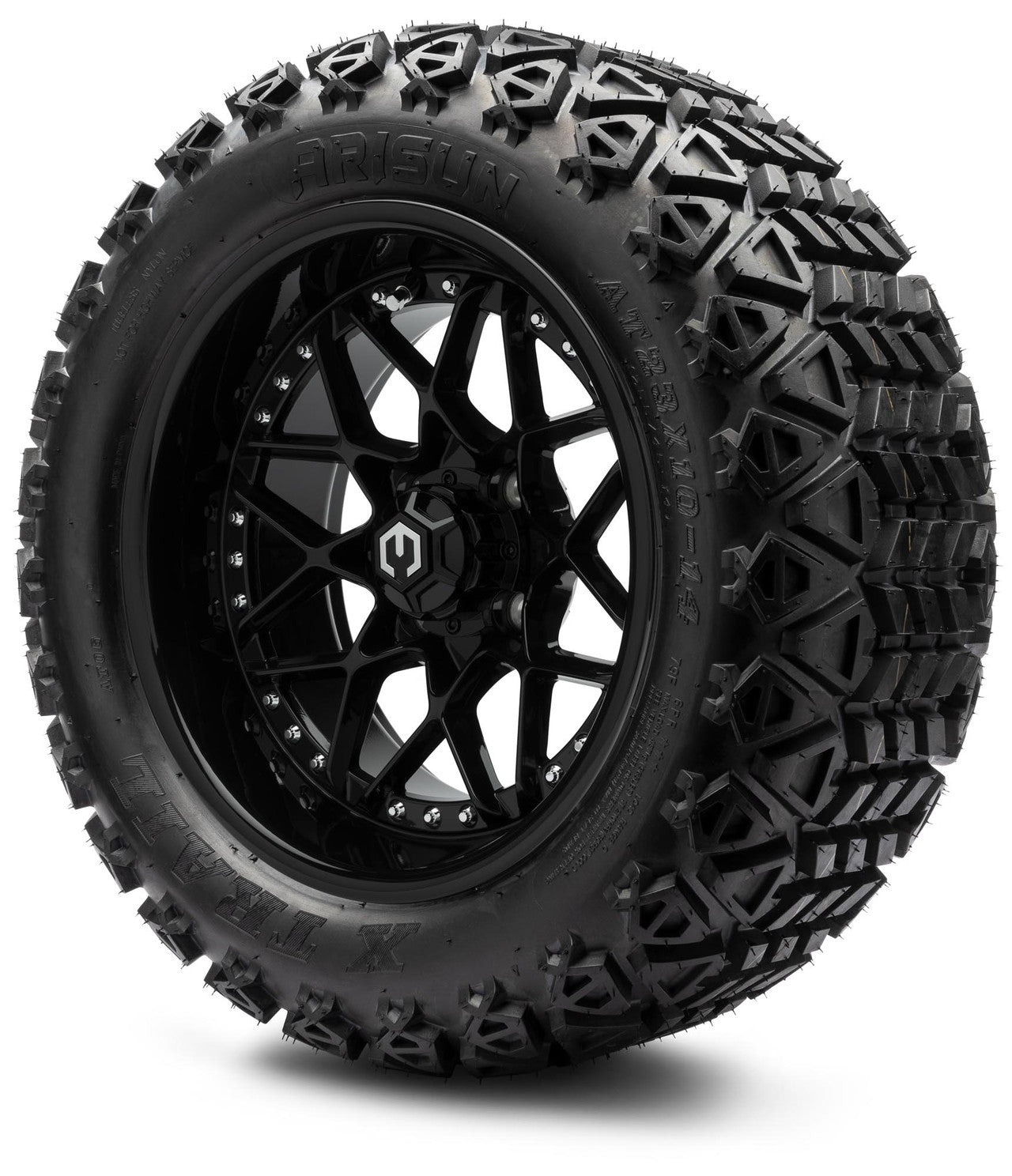 MODZ® 14" Formula Glossy Black Wheels & Off-Road Tires Combo