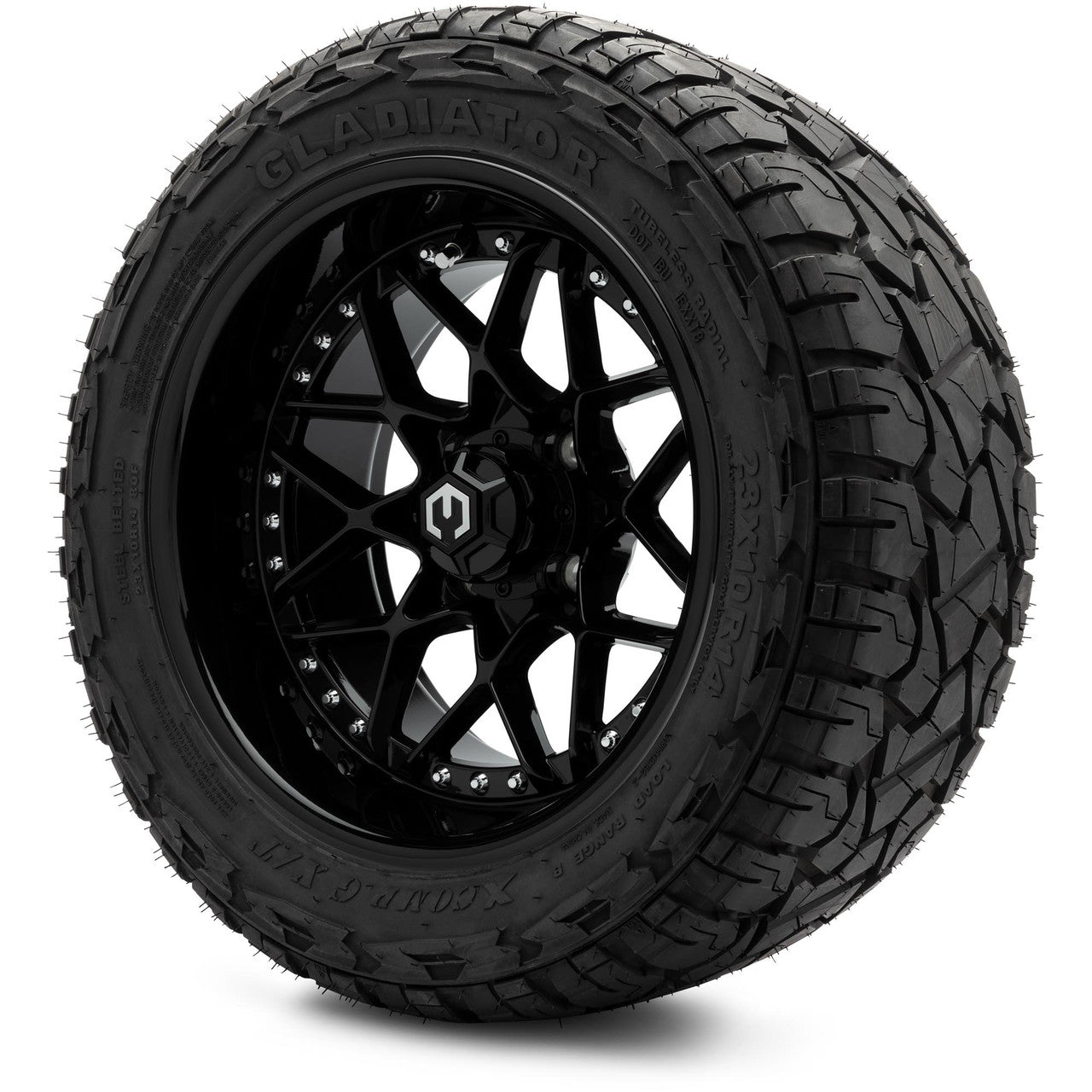 MODZ® 14" Formula Glossy Black Wheels & Off-Road Tires Combo