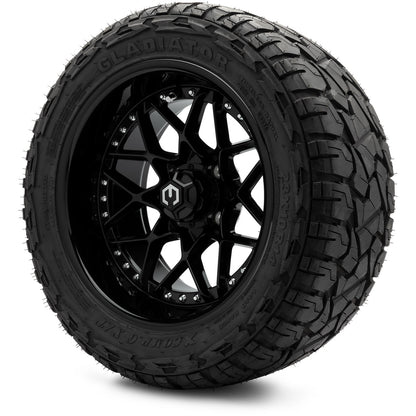 MODZ® 14" Formula Glossy Black Wheels & Off-Road Tires Combo