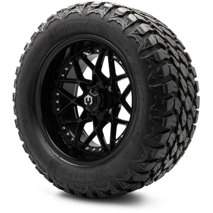 MODZ® 14" Formula Glossy Black Wheels & Off-Road Tires Combo