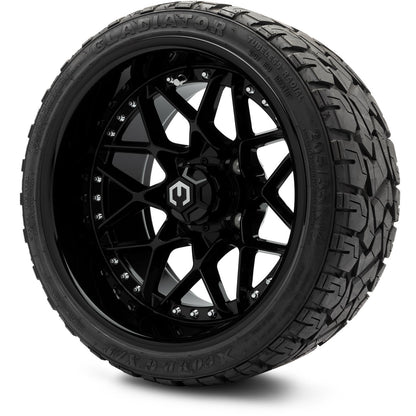 MODZ® 14" Formula Glossy Black Wheels & Off-Road Tires Combo