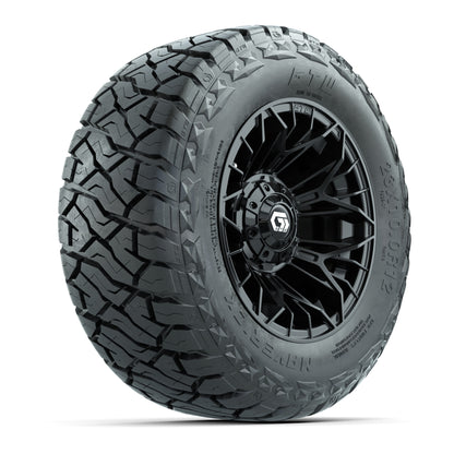 GTW Stellar Matte Black 12 in Wheels with 23x10.00-R12 Maverick All-Terrain Tires - Full Set