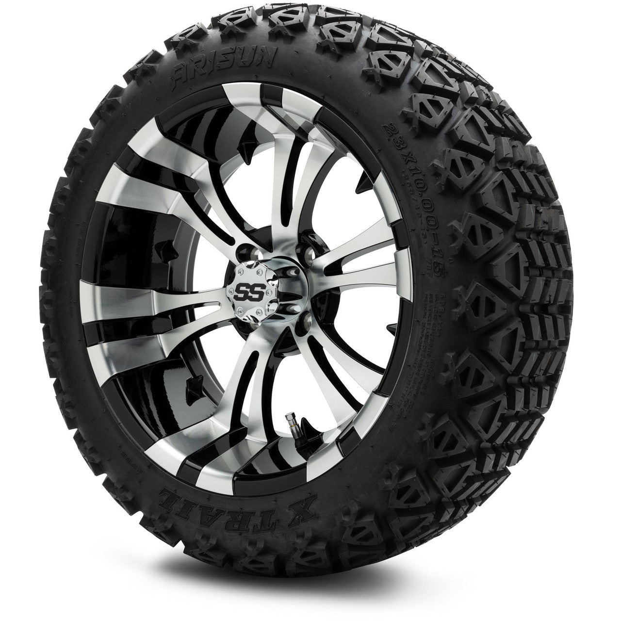 MODZ® 15" Vampire Machined Black Wheels & Off-Road Tires Combo