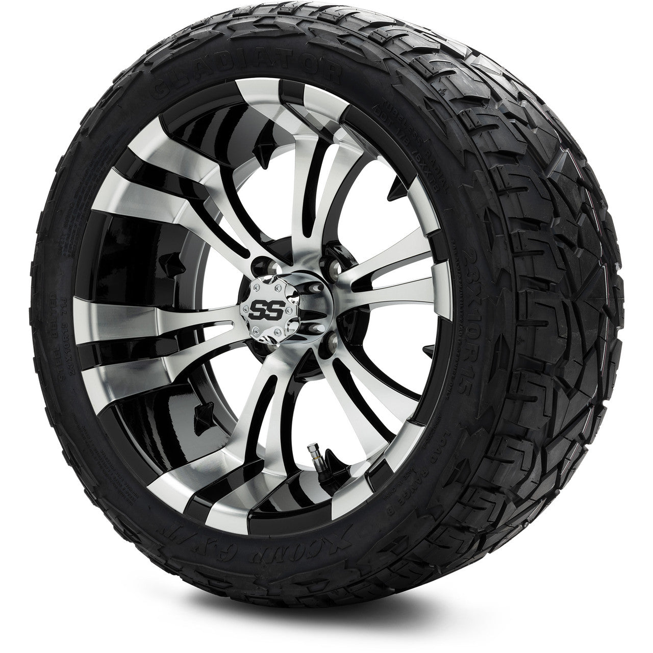 MODZ® 15" Vampire Machined Black Wheels & Off-Road Tires Combo
