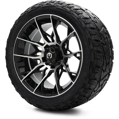 MODZ® 15" Chaos Machined Black Wheels & Off-Road Tires Combo
