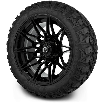 MODZ® 14" Galaxy Glossy Black Wheels & Off-Road Tires Combo