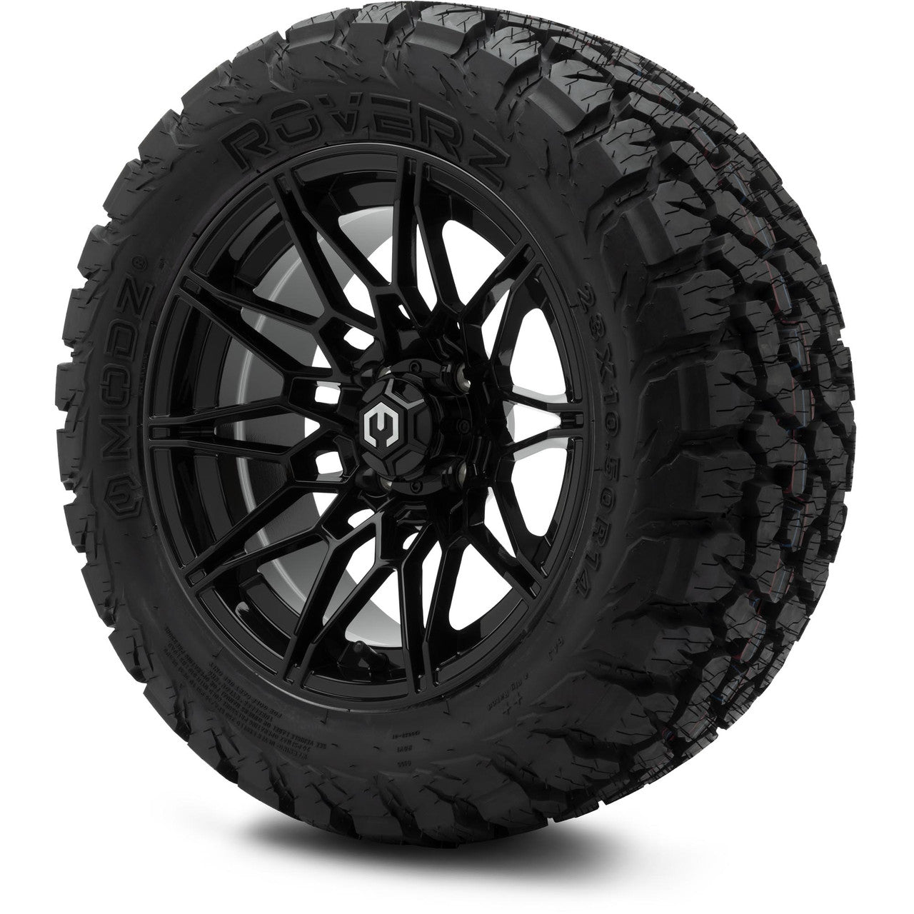MODZ® 14" Galaxy Glossy Black Wheels & Off-Road Tires Combo