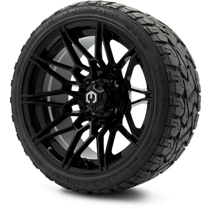 MODZ® 14" Galaxy Glossy Black Wheels & Off-Road Tires Combo