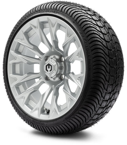 MODZ® 14" Falcon Silver Wheels & Street Tires Combo