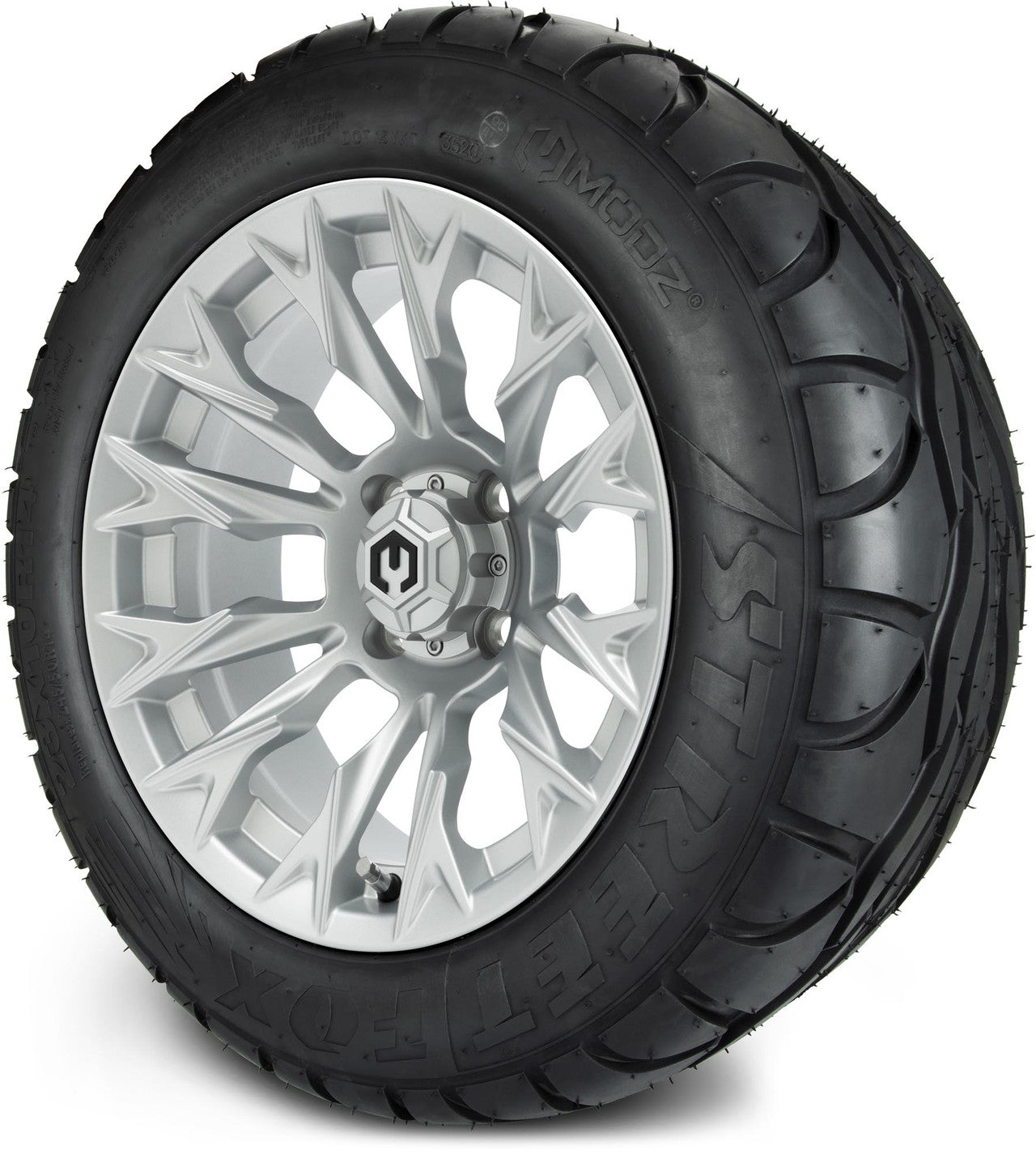 MODZ® 14" Falcon Silver Wheels & Street Tires Combo