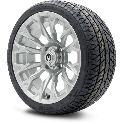 MODZ® 14" Falcon Silver Wheels & Street Tires Combo