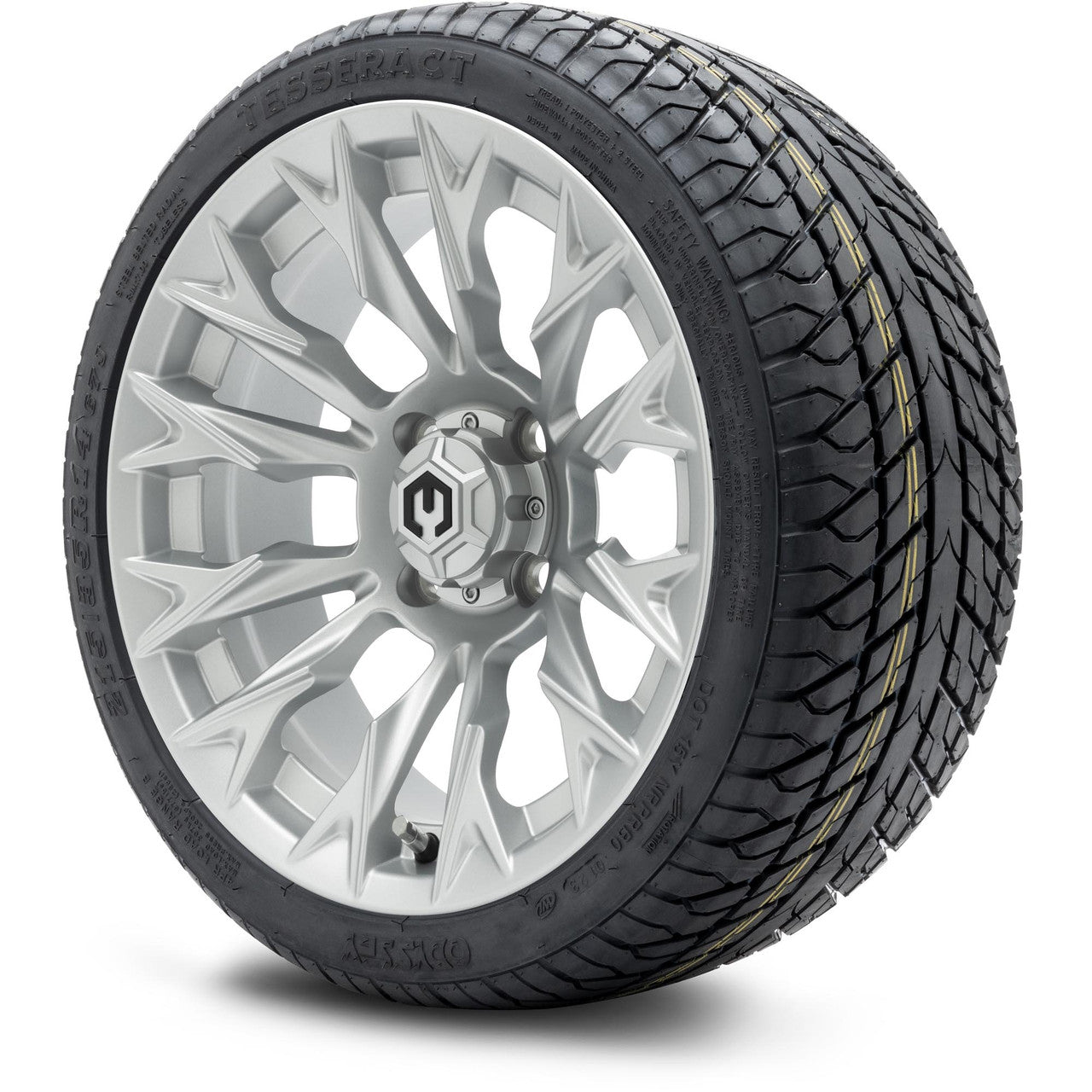 MODZ® 14" Falcon Silver Wheels & Street Tires Combo