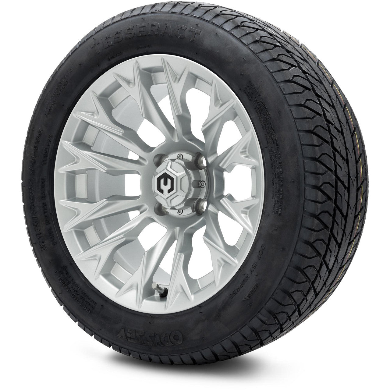 MODZ® 14" Falcon Silver Wheels & Street Tires Combo