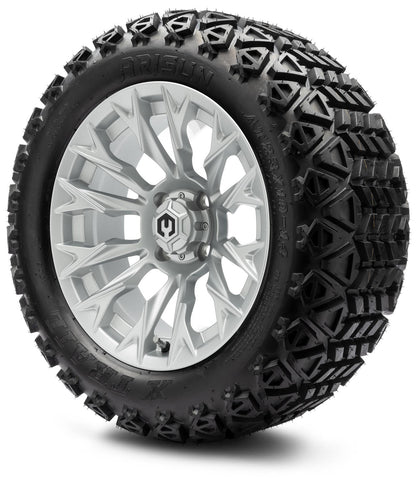 MODZ® 14" Falcon Silver Wheels & Off-Road Tires Combo