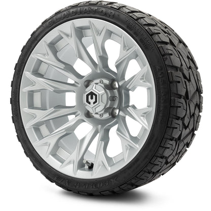 MODZ® 14" Falcon Silver Wheels & Off-Road Tires Combo