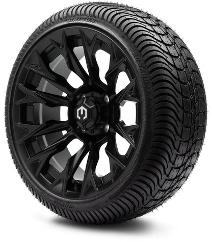 MODZ® 14" Falcon Matte Black Wheels & Street Tires Combo