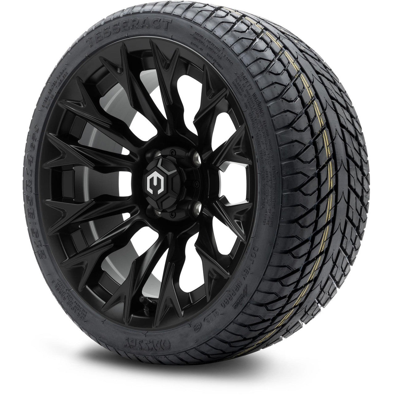 MODZ® 14" Falcon Matte Black Wheels & Street Tires Combo