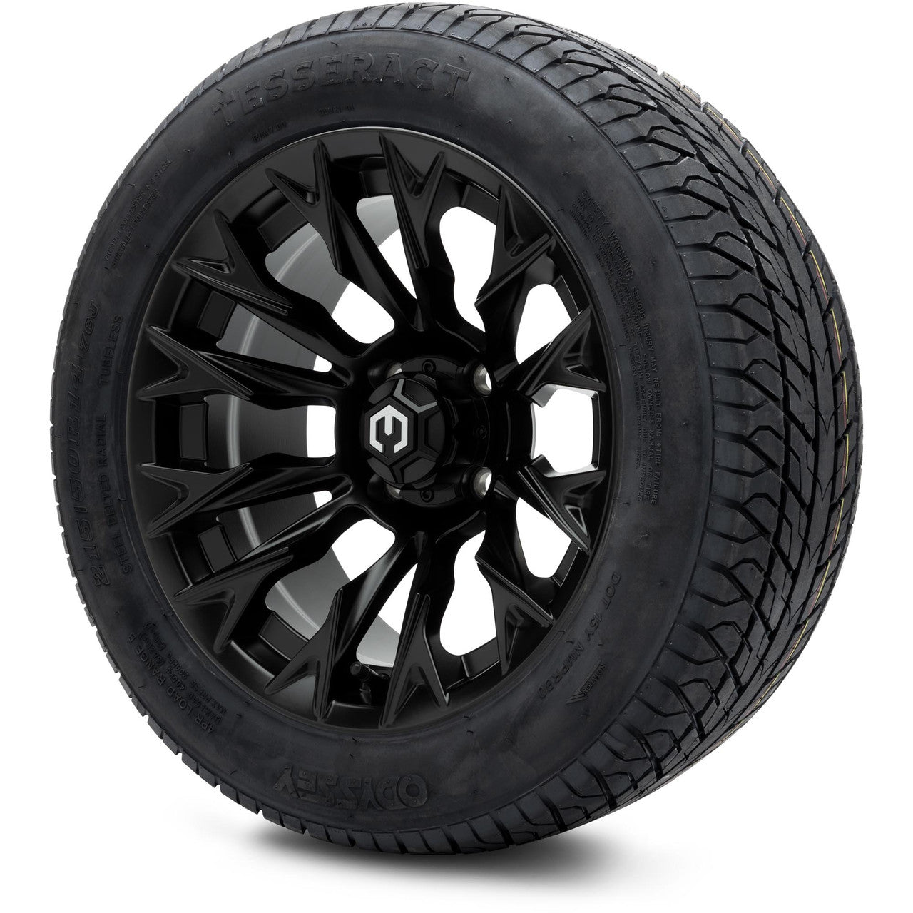 MODZ® 14" Falcon Matte Black Wheels & Street Tires Combo