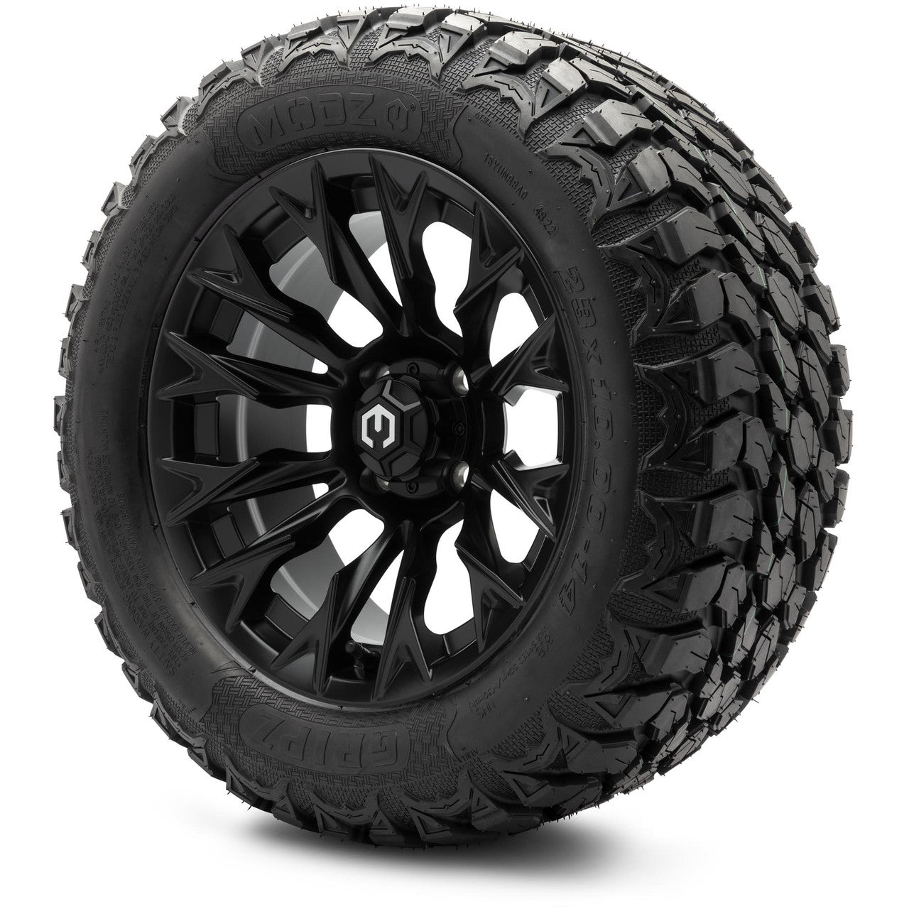 MODZ® 14" Falcon Matte Black Wheels & Off-Road Tires Combo