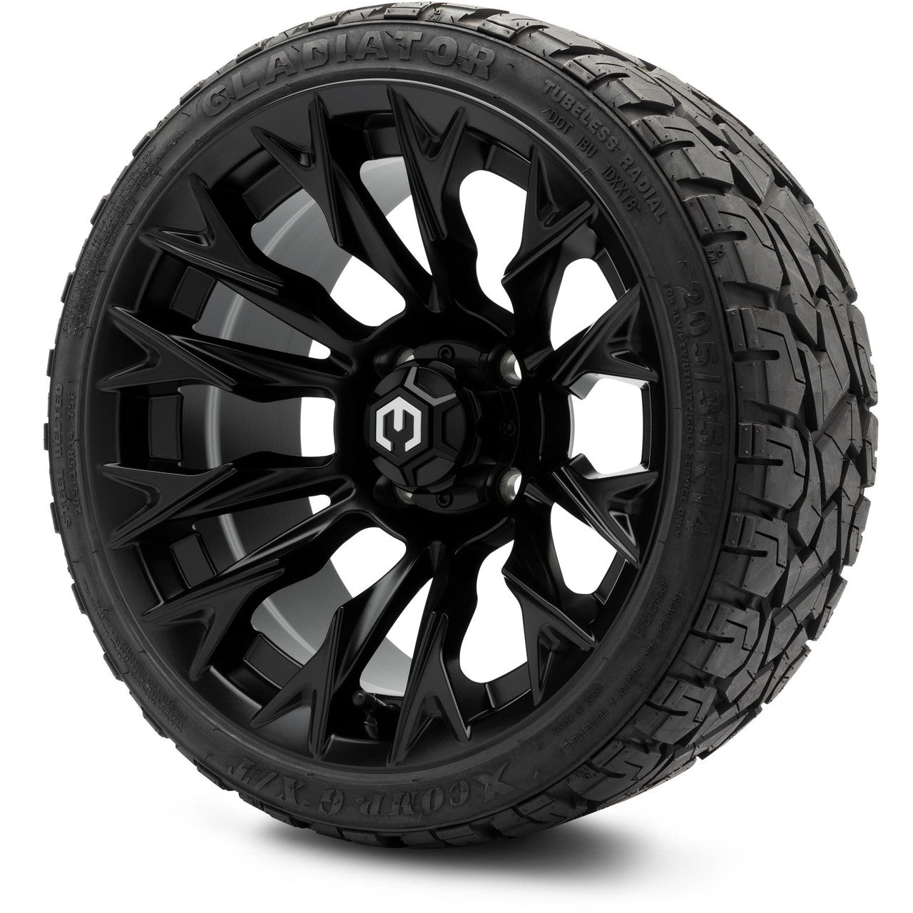 MODZ® 14" Falcon Matte Black Wheels & Off-Road Tires Combo