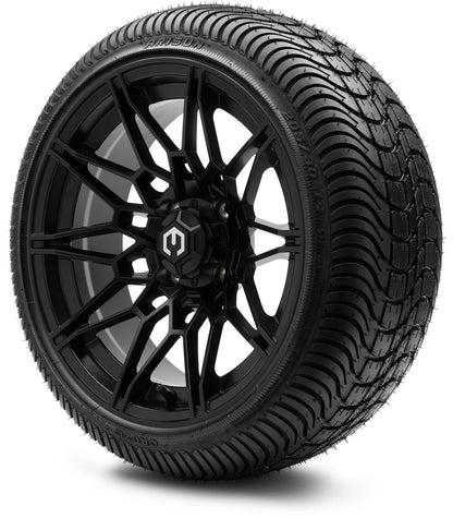 MODZ® 14" Galaxy Matte Black Wheels & Street Tires Combo
