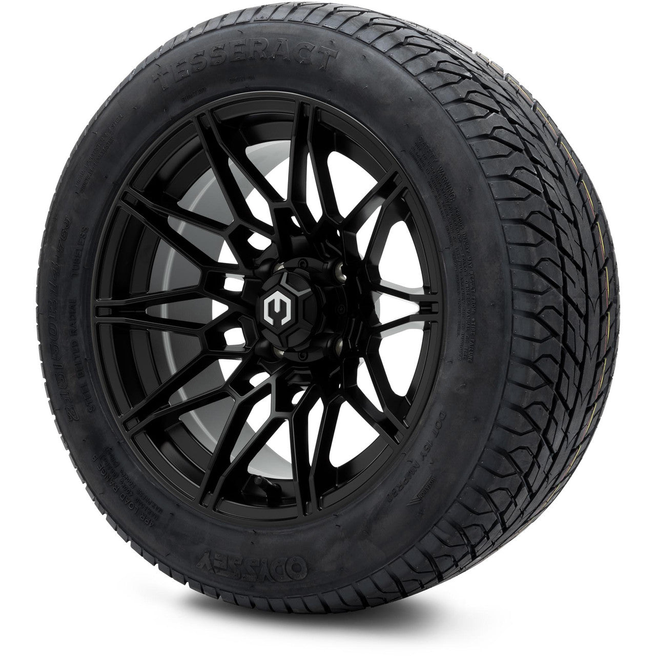 MODZ® 14" Galaxy Matte Black Wheels & Street Tires Combo