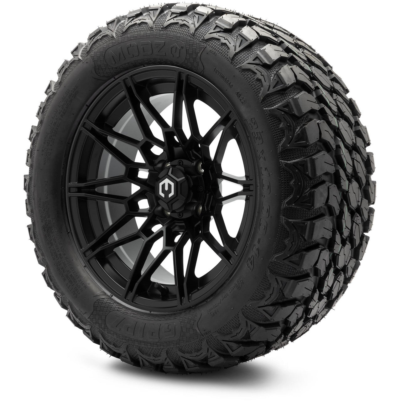 MODZ® 14" Galaxy Matte Black Wheels & Off-Road Tires Combo
