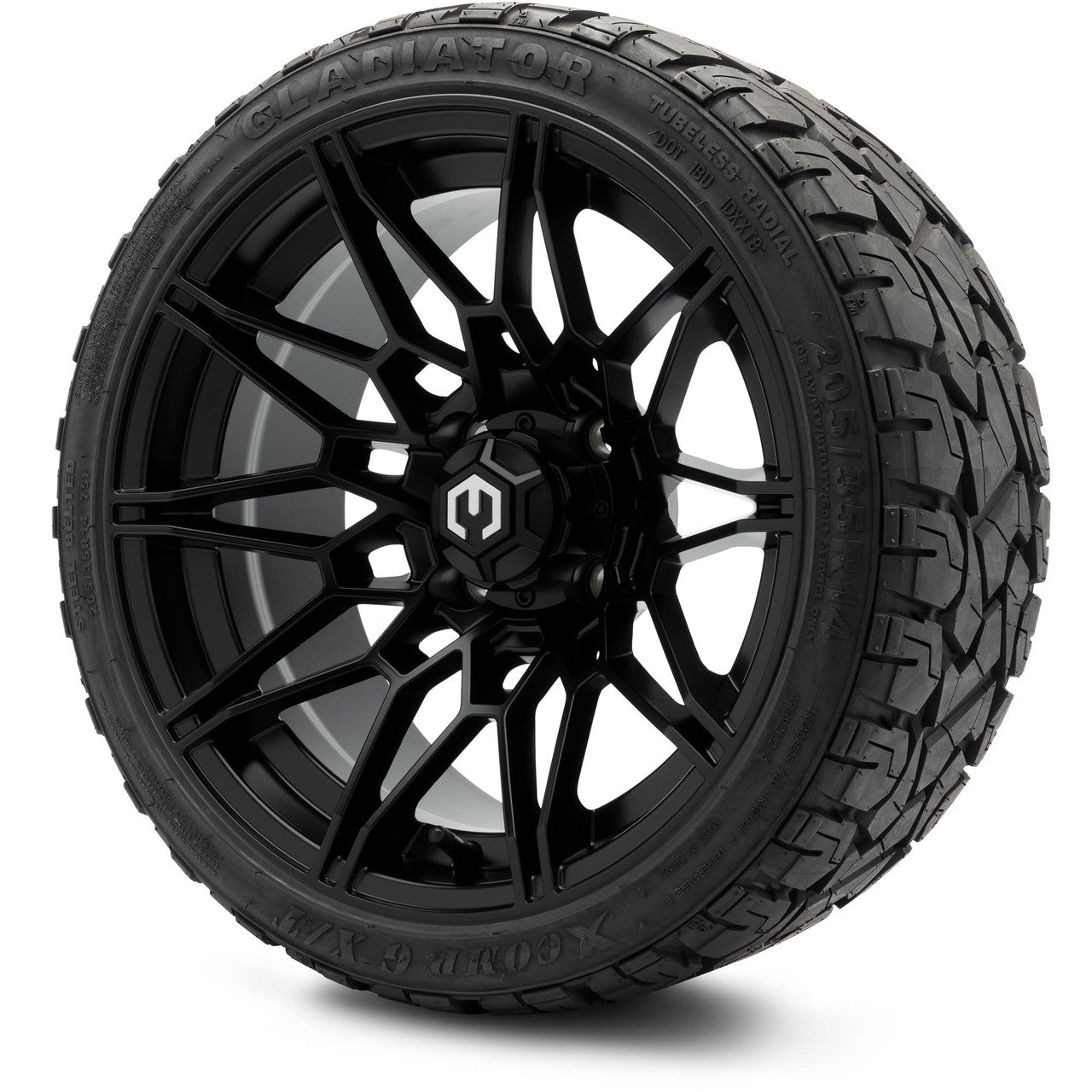 MODZ® 14" Galaxy Matte Black Wheels & Off-Road Tires Combo