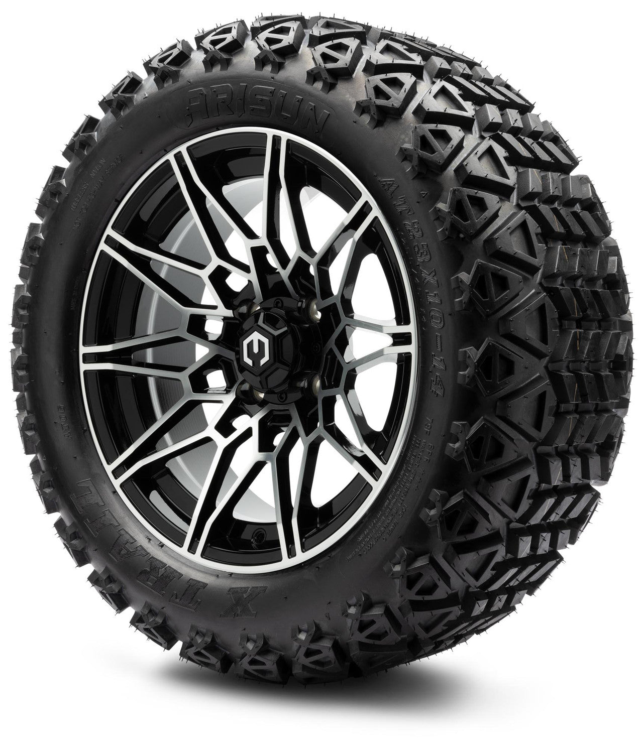 MODZ® 14" Galaxy Machined Black Wheels & Off-Road Tires Combo