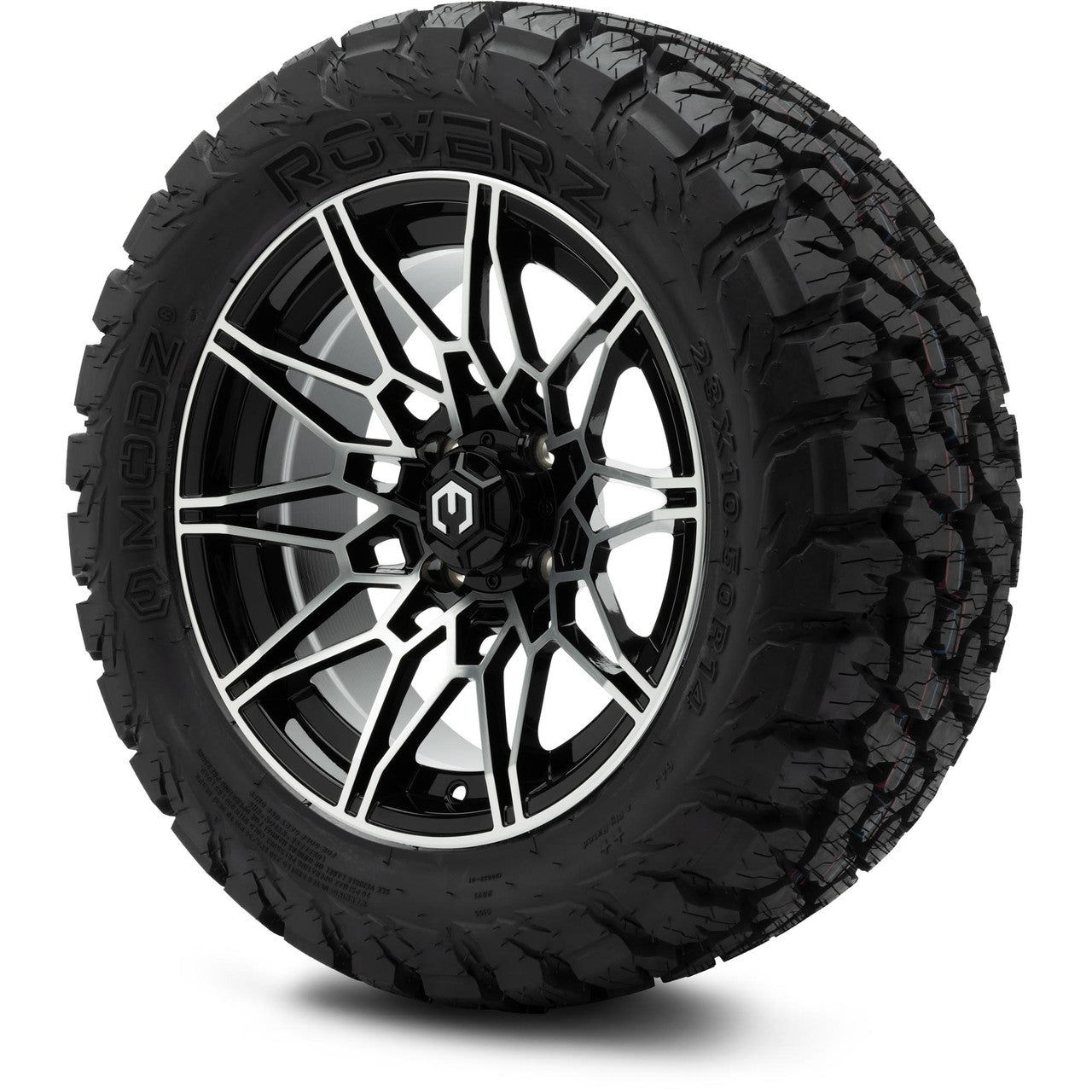 MODZ® 14" Galaxy Machined Black Wheels & Off-Road Tires Combo