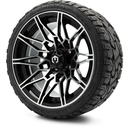 MODZ® 14" Galaxy Machined Black Wheels & Off-Road Tires Combo